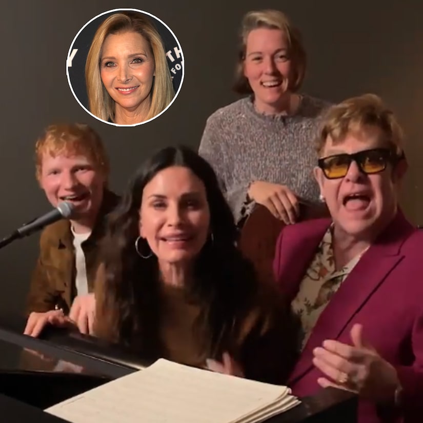 Courteney Cox, Ed Sheeran, Elton John and Brandi Carlile Perform 'Tony Danza' Tribute to Lisa Kudrow -- And She Responds!