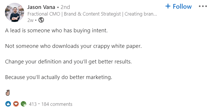 Linkedin Influencer Thought Leadership