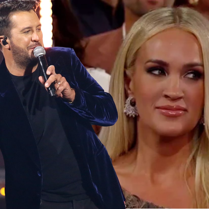 Did Carrie Underwood Give 'Side-Eye' to Luke Bryan's 'Immunized' Joke at CMA Awards?