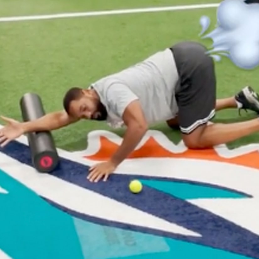 Will Smith Lets One Rip While Working Out with Miami Dolphins